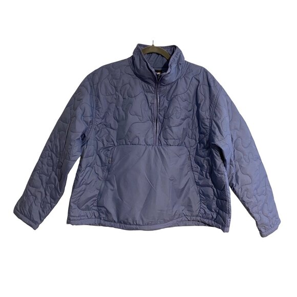 Avia Jacket Women XL 16-18 Blue Quilted 1/2 Zip Pullover Zip Pockets Outdoor - Picture 1 of 14